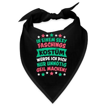 Fasching In einem Sexy Faschingskostüm Party - Bandana - Schwarz - Vorne