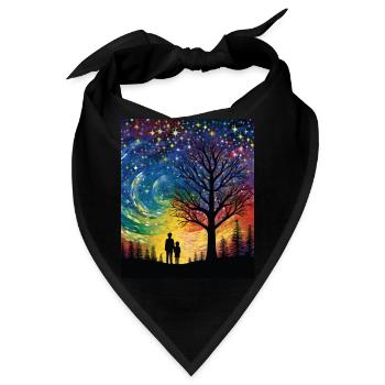 Autismus-Bewusstseins-Sternennachthemd-Spektrum - Bandana - Schwarz - Vorne