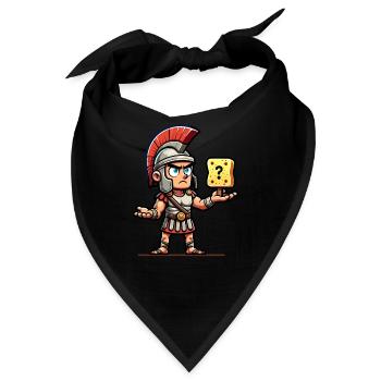 Lustiger Schwamm, Römische Geschichte, Badezimmer - Bandana - Schwarz - Vorne