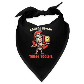 Lustiger Schwamm, Römische Geschichte, Badezimmer - Bandana - Schwarz - Vorne