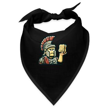 Lustiger Schwamm, Römische Geschichte, Badezimmer - Bandana - Schwarz - Vorne
