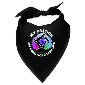 Robotics Lover My Passion My Robotics Engineering - Bandana - Schwarz - Vorne