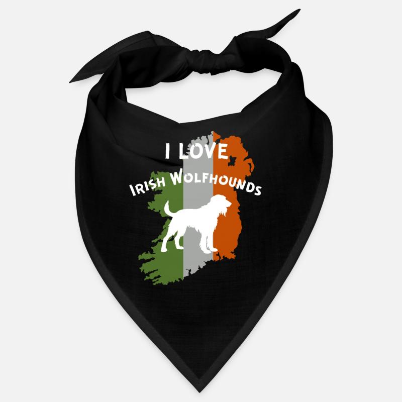Aperçu du lévrier irlandais avec motivation du drapeau Bandana