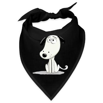Okô, der skeptische Hund - Bandana - Schwarz - Vorne