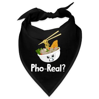 Vietnamesische Nudelsuppe Asiatisches Essen - Bandana - Schwarz - Vorne