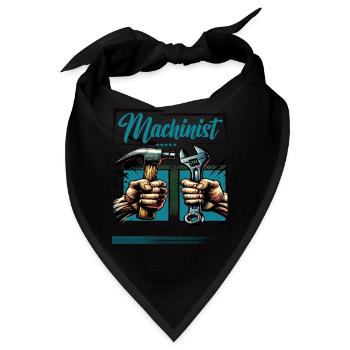 Machinist Beruf Spruch Arbeiter - Bandana - Schwarz - Vorne