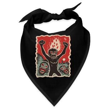 Prähistorische Primaten und Armageddon - Bandana - Schwarz - Vorne