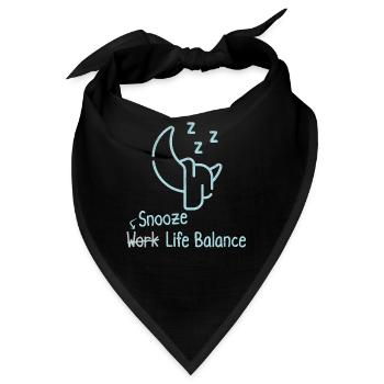 Snooze Work-life-balance - Pyjama Schlafen - Bandana - Schwarz - Vorne