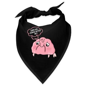 Lustiger Blobfisch Meerestier - Bandana - Schwarz - Vorne