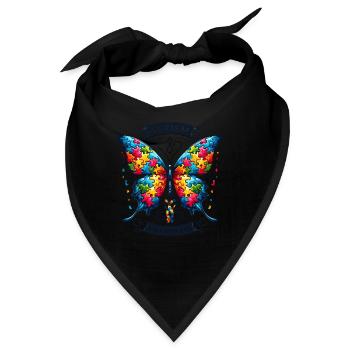 Autism Awareness puzzles piece - Bandana - Schwarz - Vorne