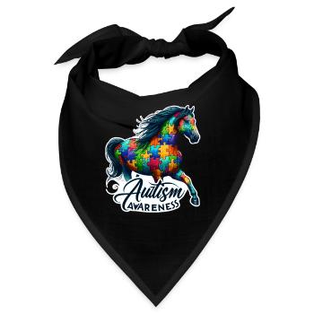 Autism Awareness puzzles piece - Bandana - Schwarz - Vorne