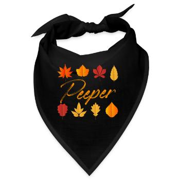 Peeper Tree Leaves Collector Fall Season Peeping - Bandana - Schwarz - Vorne