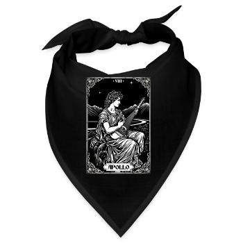 Tarot Card Apollo Lyre Greek God Mythology - Bandana - Schwarz - Vorne