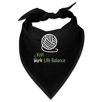 Work-life-balance Stricken - Stricken Diy - Bandana - Schwarz - Vorne