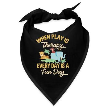 Physiotherapie Kinderphysiotherapeutin - Bandana - Schwarz - Vorne