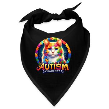 Autism Awareness puzzles piece - Bandana - Schwarz - Vorne