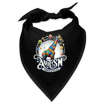 Autism Awareness puzzles piece - Bandana - Schwarz - Vorne