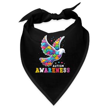 Autism Awareness puzzles piece - Bandana - Schwarz - Vorne