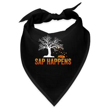 Ahornsirup Baum Klopfen Lustiger Herbst - Bandana - Schwarz - Vorne