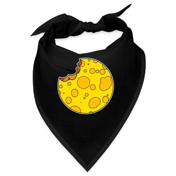 Kreis Käse rund - Bandana - Schwarz - Vorne