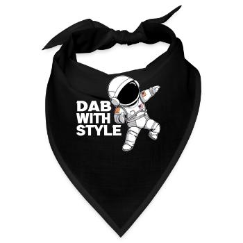 Dab With Style Funny Dabbing Cute Astronaut Outer - Bandana - Schwarz - Vorne