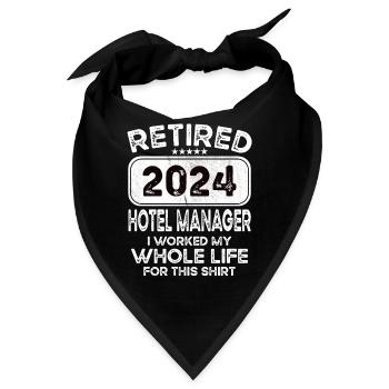 Retired Hotel manager 2024 - Bandana - Schwarz - Vorne