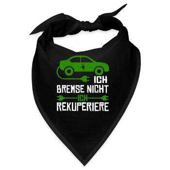 Ich Bremse Nicht Ich Rekuperiere - Bandana - Schwarz - Vorne