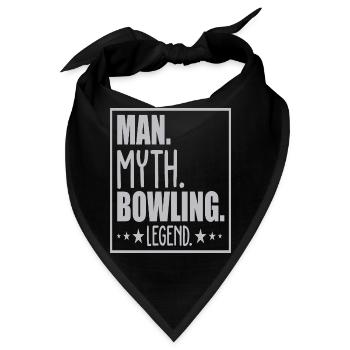 Man Myth Bowling Legend - Bandana - Schwarz - Vorne