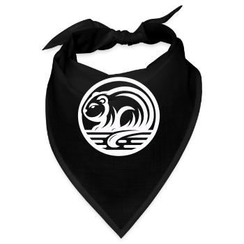 Biber Indianer Tierkreiszeichen - Bandana - Schwarz - Vorne