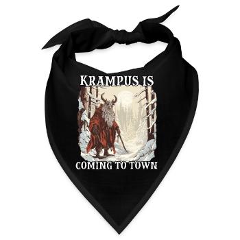 Krampus T | Krampus Kostüm | Grusliger - Bandana - Schwarz - Vorne