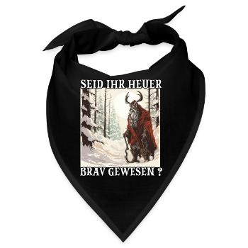 Der Krampus Kommt | Kramperl | Krampus Kostüm - Bandana - Schwarz - Vorne