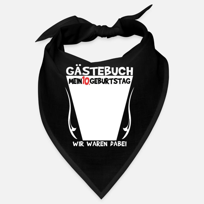 10. Geburtstag Mädchen & Junge Gästebuch Bandana