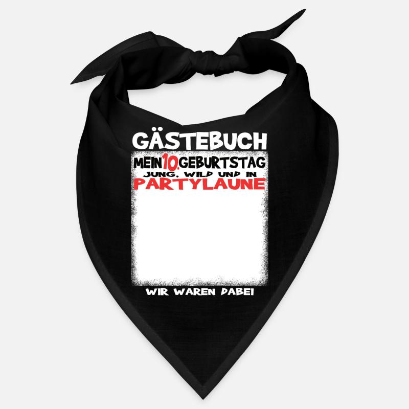 10. Geburtstag Mädchen & Junge Gästebuch Bandana