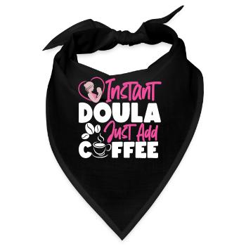 Doula Birth Worker Coffee Instant - Bandana - Schwarz - Vorne