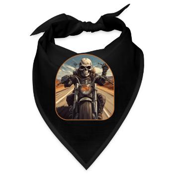 Biker Skeleton Open Road Rock - Bandana - Schwarz - Vorne