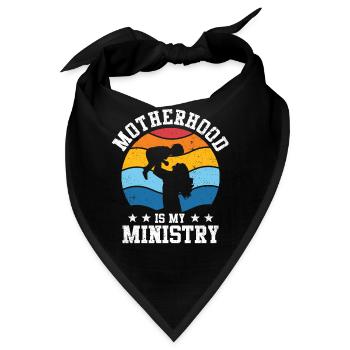 Mutterschaft ist mein Dienst - Bandana - Schwarz - Vorne