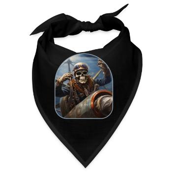 Aviator Skeleton Soaring Rock On - Bandana - Schwarz - Vorne