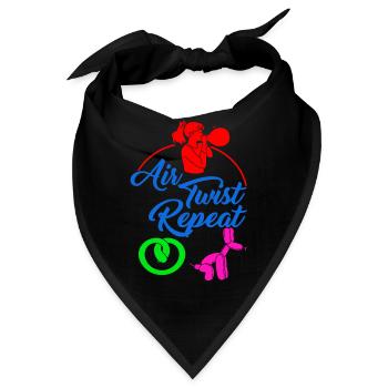 Ballon-Modellbauhemd, Air Twist wiederholen Blasen - Bandana - Schwarz - Vorne
