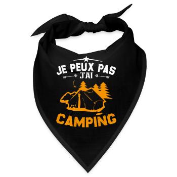 Ich kann nicht campen - Bandana - Schwarz - Vorne