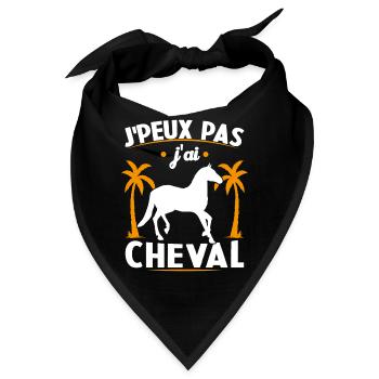 Ich kann nicht, ich habe ein Pferd - Bandana - Schwarz - Vorne