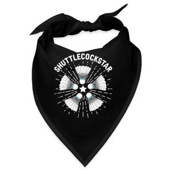 Lustiger Badmintonspieler - Bandana - Schwarz - Vorne