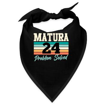 Matura 2024 PROBLEM SOLVED Schulabschluss - Bandana - Schwarz - Vorne