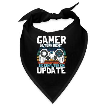 GAMER altern nicht sie erhalten ein UPDATE - Bandana - Schwarz - Vorne