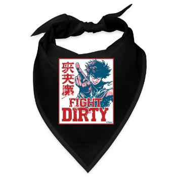 Anime-Kampfkunst: Kämpfe schmutzig - Bandana - Schwarz - Vorne