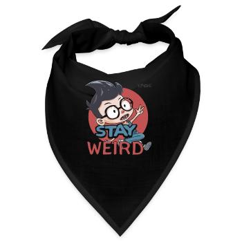 Bleib seltsam, kluger Lausbube - Bandana - Schwarz - Vorne