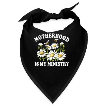 Mutterschaft ist mein Dienst - Bandana - Schwarz - Vorne