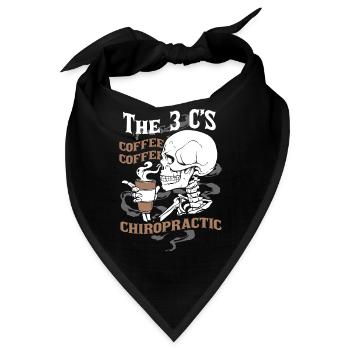 Coffee Lover Chiropractor Funny Bone Chiropractic - Bandana - Schwarz - Vorne