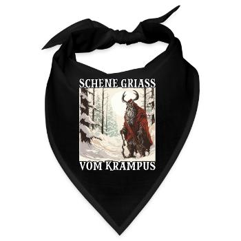 Der Krampus Kommt | Kramperl | Krampus Kostüm - Bandana - Schwarz - Vorne