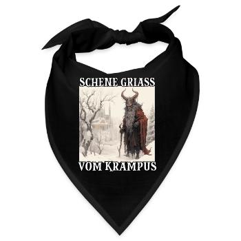 Krampus Maske Krampus Kostüm Kramperl Böser - Bandana - Schwarz - Vorne