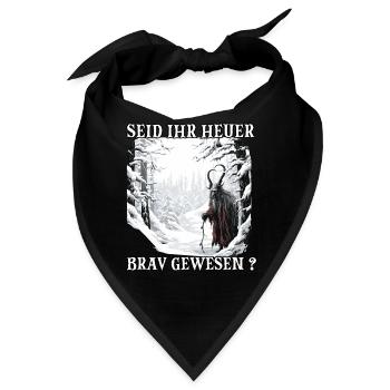 Krampus T | Krampus Kostüm | Dämonischer - Bandana - Schwarz - Vorne